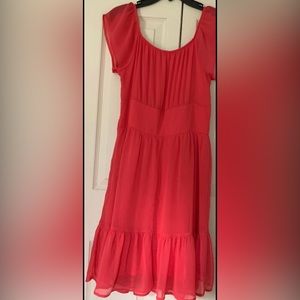 ORSAY Dresses | Flutter Sleeves Tiered Dress,Color: Red, Size M NEW!